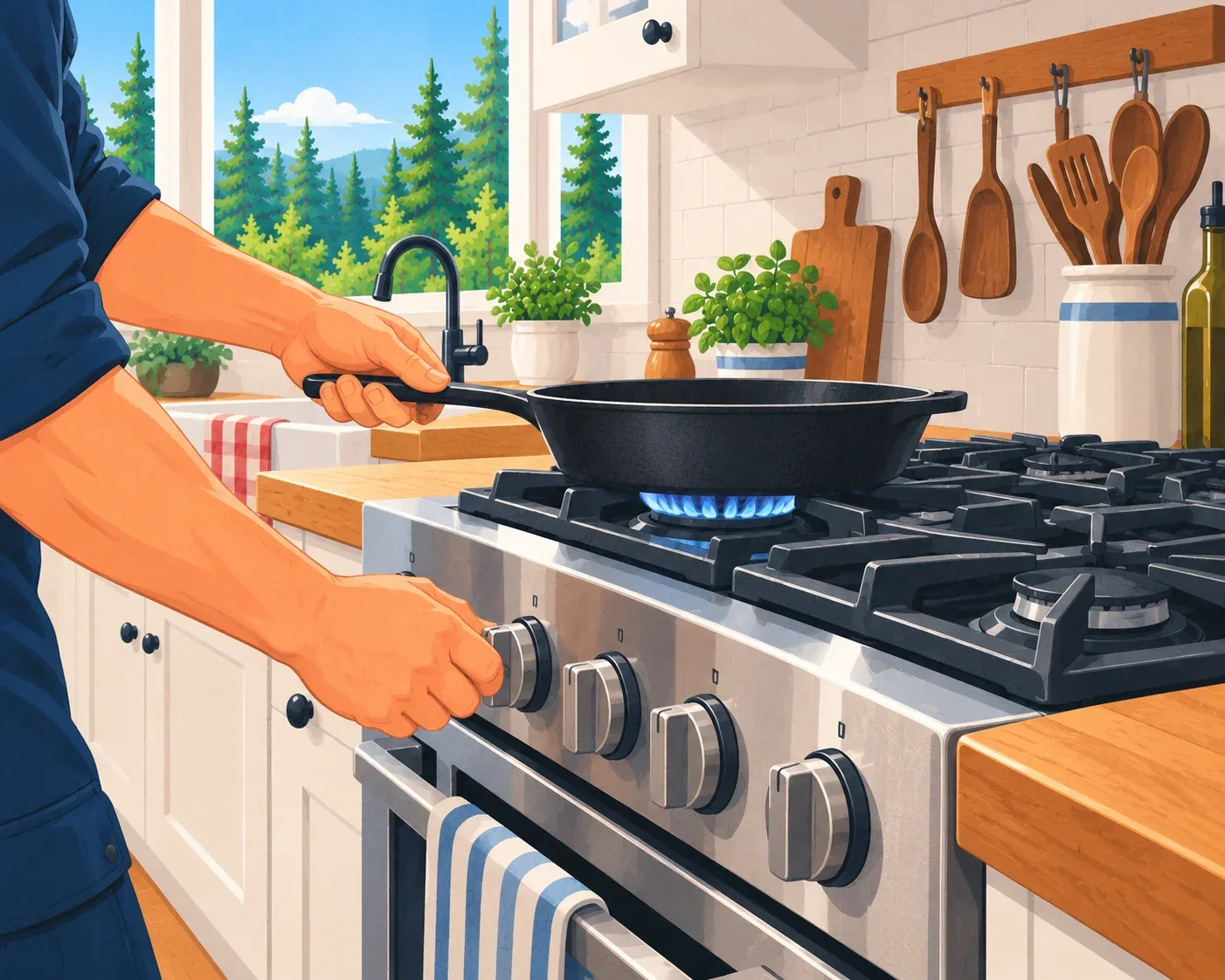 Stove and cooktop repair in a Springwater, Ontario kitchen