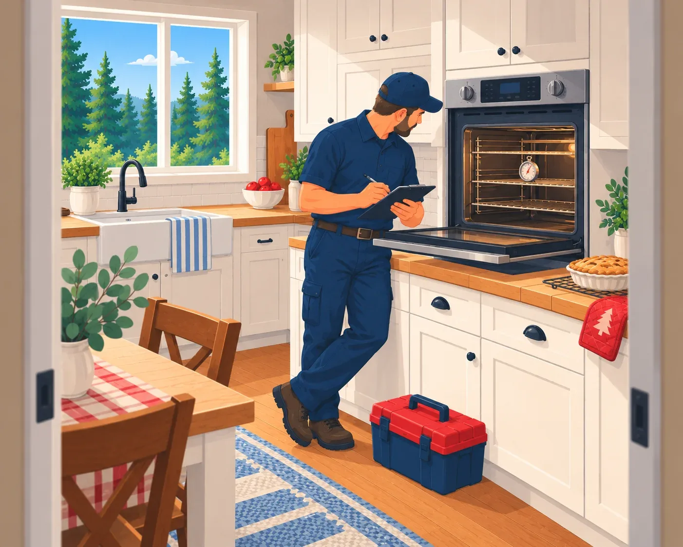 Oven repair in a Springwater, Ontario kitchen